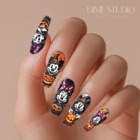 Image 1 of MICKEY & MINNIE HALLOWEEN NAIL DECALS 