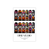Image 4 of CARTOON MICKEY & MINNIE HALLOWEEN NAIL DECALS 