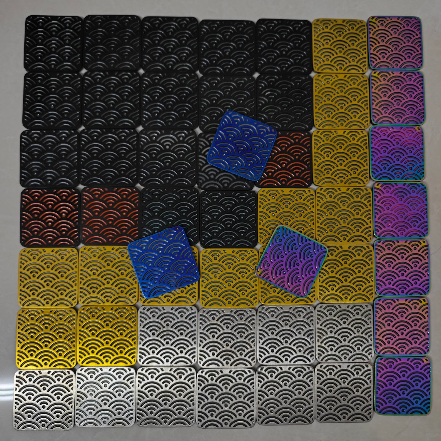 Image of Titanium 2x2 Seigaiha Wave (Final batch)