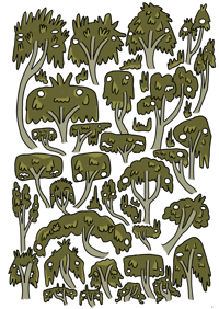 Image 2 of A5 Print Tree Aliens