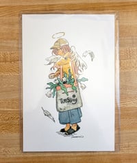 Modern Angel Watercolor Original