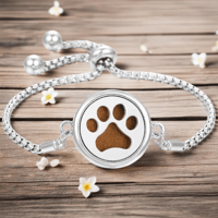 Image 2 of Dog Paw Aromatherapy Perfume Bracelet with Essential Oil Diffuser