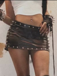 Image 3 of Rock baddie pu skirt