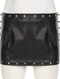 Image 4 of Rock baddie pu skirt