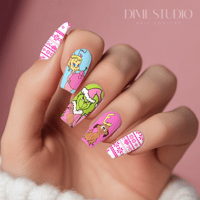 Image 1 of MERRY GRINCHMAS & FRIENDS HOLIDAY NAIL DECALS 
