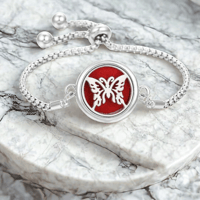 Image 1 of Butterfly Aromatherapy Perfume Bracelet with Essential Oil Diffuser