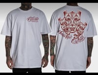 Image 1 of Smile Now Cry Later (White Tee w/ Red Print) by George Sanchez 