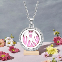 Image 1 of Gemini Aromatherapy Perfume Necklace with Essential Oil Diffuser