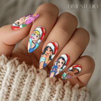 Image 1 of DISNEY PRINCESS CHRISTMAS NAIL DECALS 