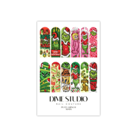 Image 3 of PINK PUFFY EFFECT GRINCH CHRISTMAS NAIL DECALS 