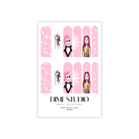 Image 3 of PINK SANTA JACK HOLIDAY CHRISTMAS NAIL DECALS 