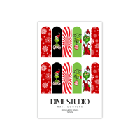 Image 3 of THE GRINCH WHO STOLE CHRISTMAS CANDY CANE  NAIL DECALS 