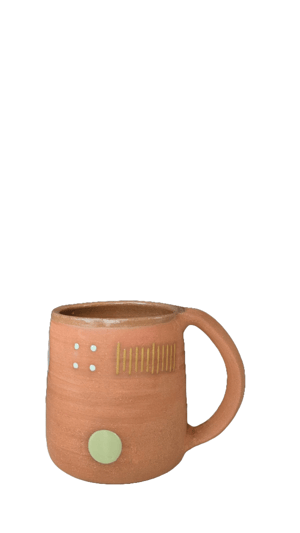 Image of 16 oz Geometric Mug on Red Clay