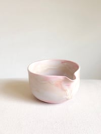 Image 1 of Cherry Blossom Matcha Bowl - Blush Pink Marble 2
