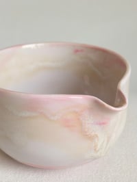 Image 2 of Cherry Blossom Matcha Bowl - Blush Pink Marble 2