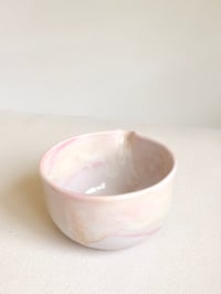 Image 3 of Cherry Blossom Matcha Bowl - Blush Pink Marble 2