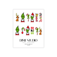 Image 2 of BELIEVE GRINCH CHRISTMAS NAIL DECALS 