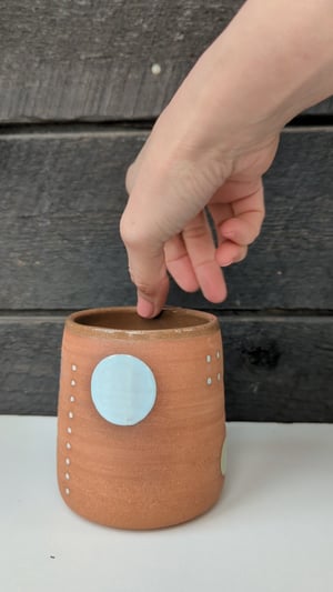 Image of 16 oz Geometric Mug on Red Clay