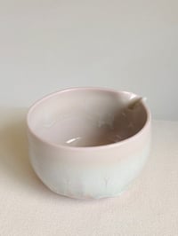 Image 2 of Cherry Blossom Matcha Bowl - Peach with Opalescent 
