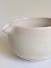 Image 3 of Cherry Blossom Matcha Bowl - Peach with Opalescent 