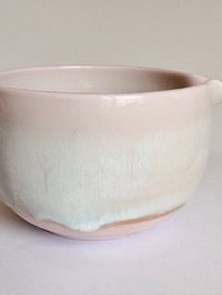 Image 4 of Cherry Blossom Matcha Bowl - Peach with Opalescent 