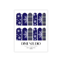 Image 2 of BLUE CHRISTMAS SNOWFLAKE NAIL DECALS