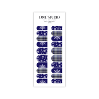 Image 3 of BLUE CHRISTMAS SNOWFLAKE NAIL DECALS