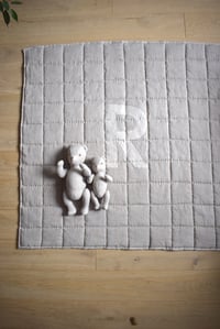 Image 1 of Natural linen baby quilt