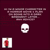 Image 1 of Hi I'm A Minor Character In A Horror Movie |  | Unisex T | FREE SHIPPING  USA, UK, EU, Brazil, Japan