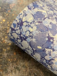 Image 5 of PRINTED Marbled Paper - 'Cornflower Grain'