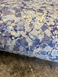 Image 1 of PRINTED Marbled Paper - 'Cornflower Grain'