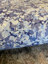 Image 3 of PRINTED Marbled Paper - 'Cornflower Grain'