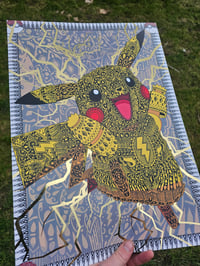 Ornate pikachu gold foil print 