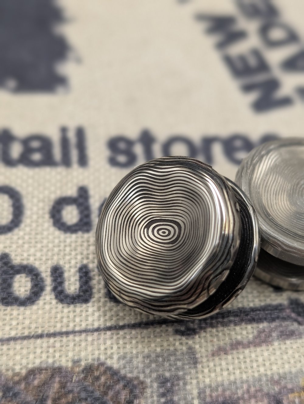 Preorder Custom Size Button in Concentric Dama