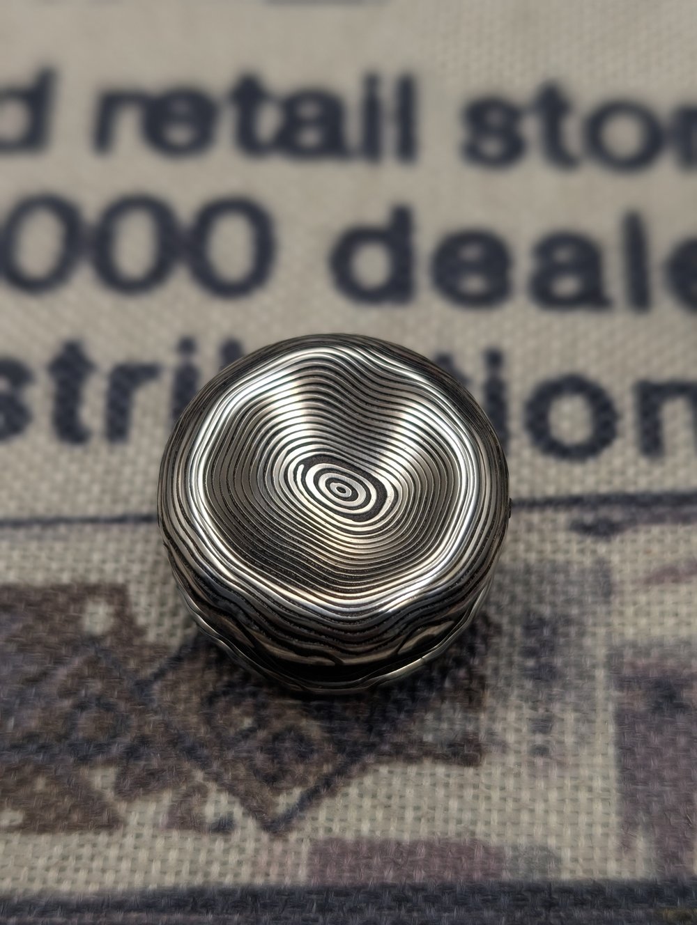 Preorder Custom Size Button in Concentric Dama
