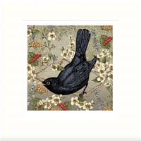 Image 2 of BLACKBIRD HAND DRAWN SIGNED PRINT