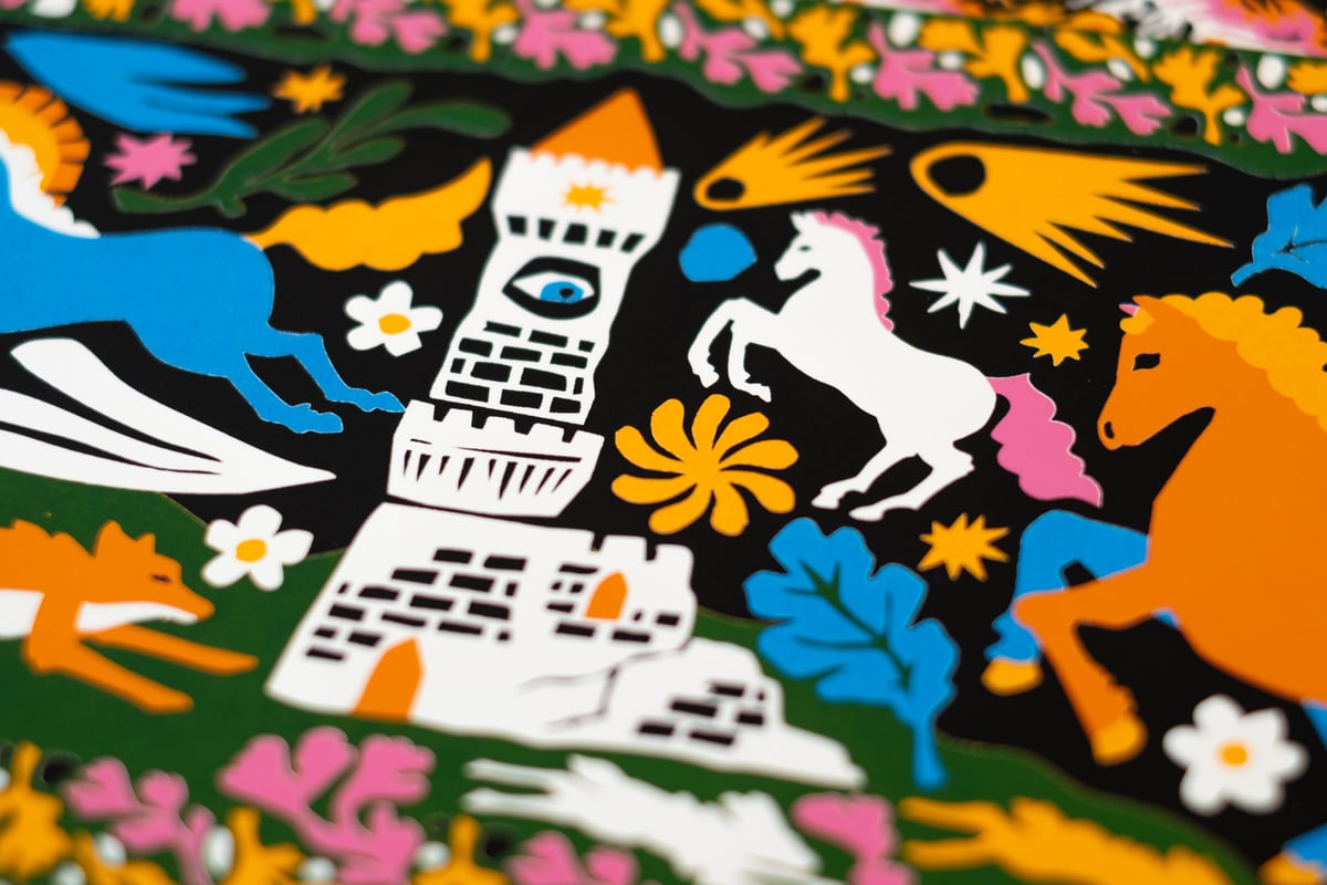 Image of The Keep - A Secret Herb Garden in the Forest #1 - 23x37 cm