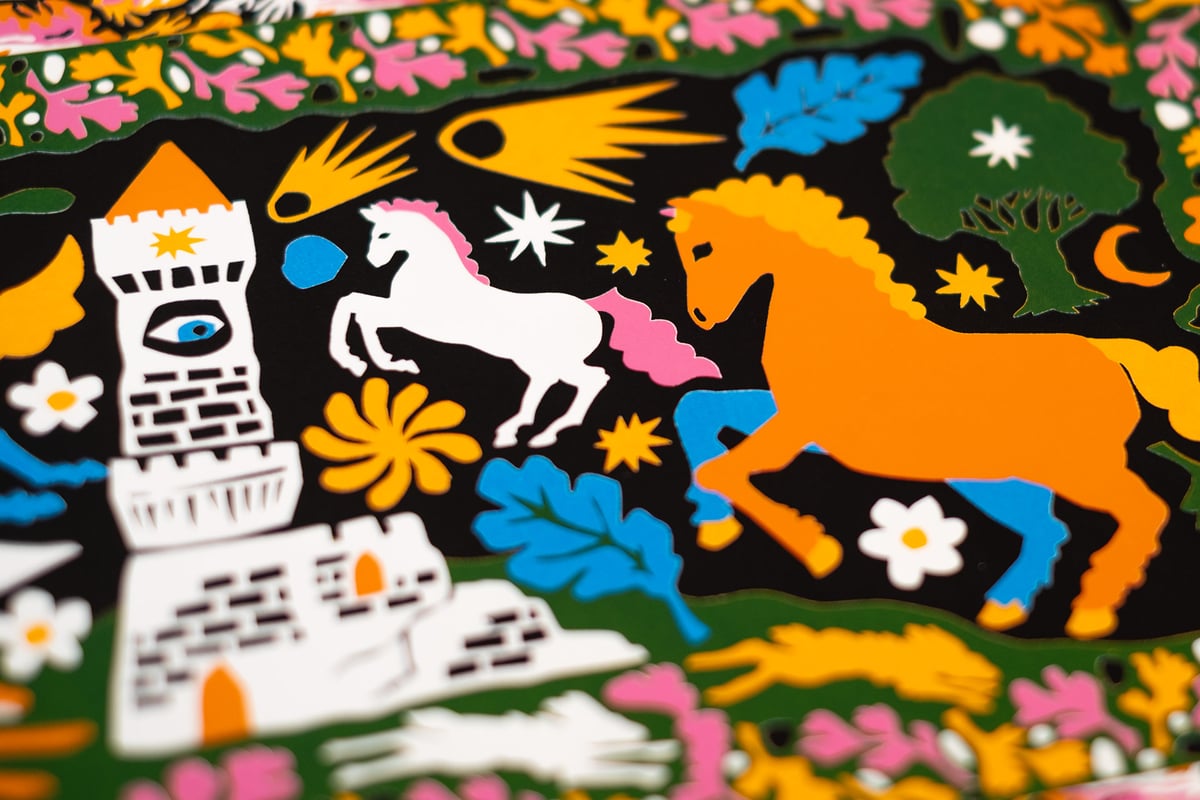 Image of The Keep - A Secret Herb Garden in the Forest #1 - 23x37 cm