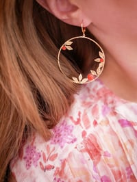 Image 5 of Grandes Boucles d'Oreilles PAO - Rouge