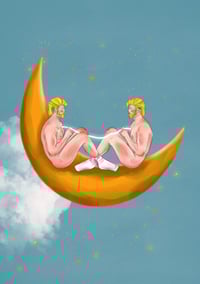 Image 1 of He sat with himself, divided by a quiet white thread.