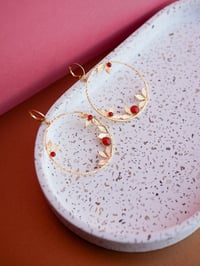 Image 4 of Grandes Boucles d'Oreilles PAO - Rouge