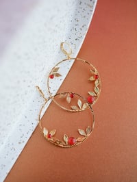 Image 6 of Grandes Boucles d'Oreilles PAO - Rouge