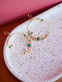 Image 3 of Grandes Boucles d'Oreilles PAO - Vert
