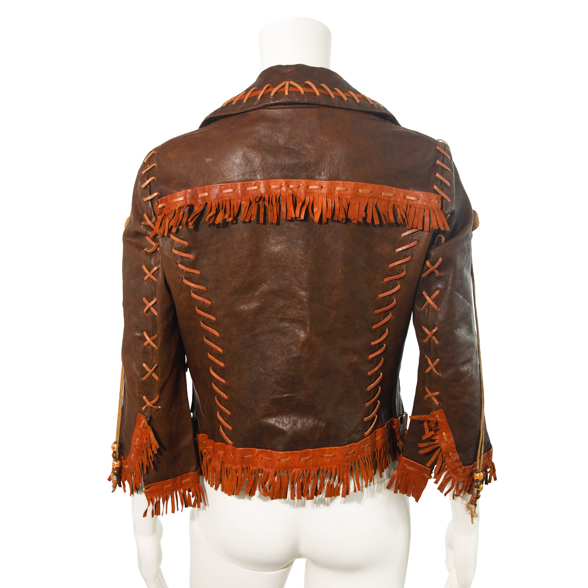Image of Dsquared2 2005 Runway Leather Fringe Jacket