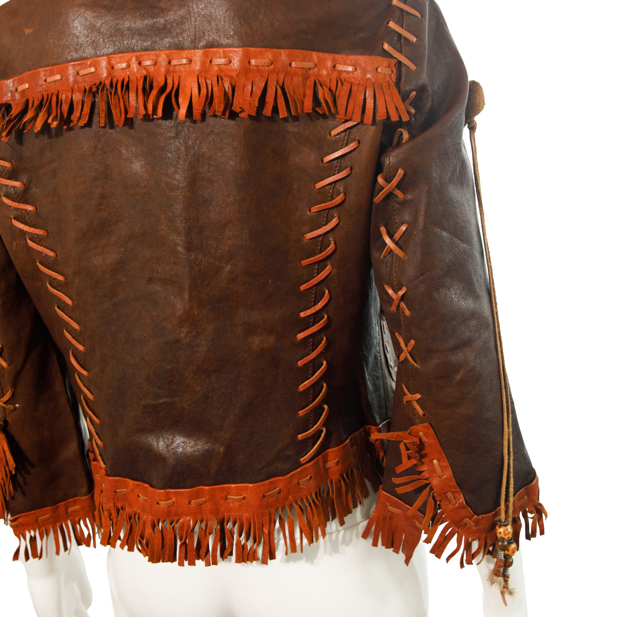 Image of Dsquared2 2005 Runway Leather Fringe Jacket