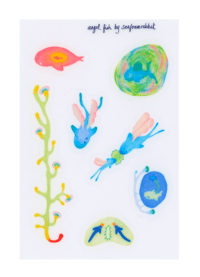 Image 2 of angel fish sticker sheet
