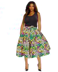 Aztec printed midi skirt