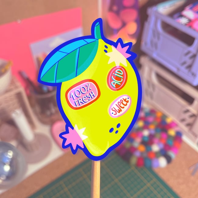 Sticker au choix : série "les fruits"