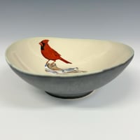 Image 3 of Shard and Cardinal Bowl  Small  S25-29