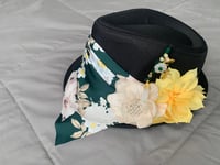 Image 4 of Boho Floral Adult Panama hat